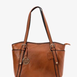 Daffodil Double Handle Dry Milled Leather Handbag